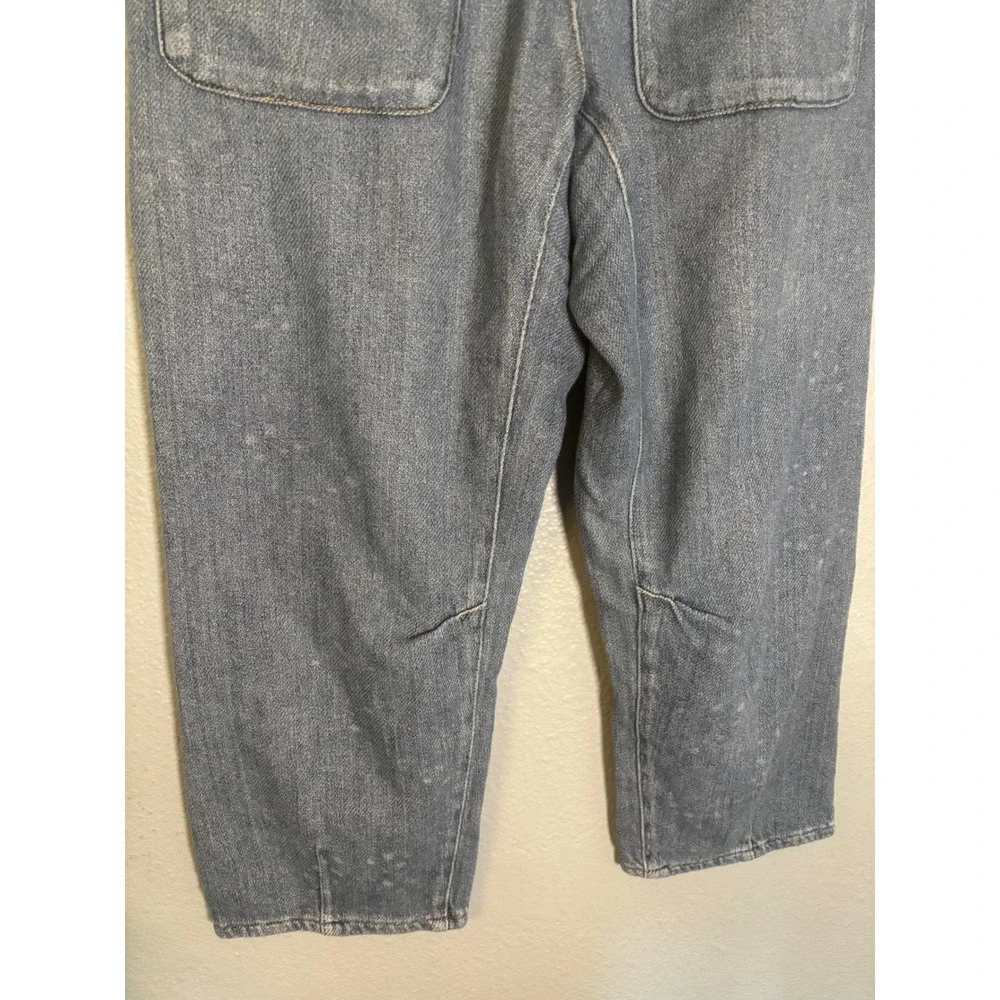 We The Free Osaka Mid Rise Barrel Jeans Light Wash Button Fly Size 26